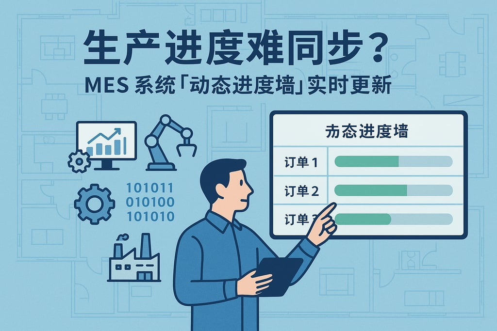 生产进度难同步？MES 系统「动态进度墙」实时更新
